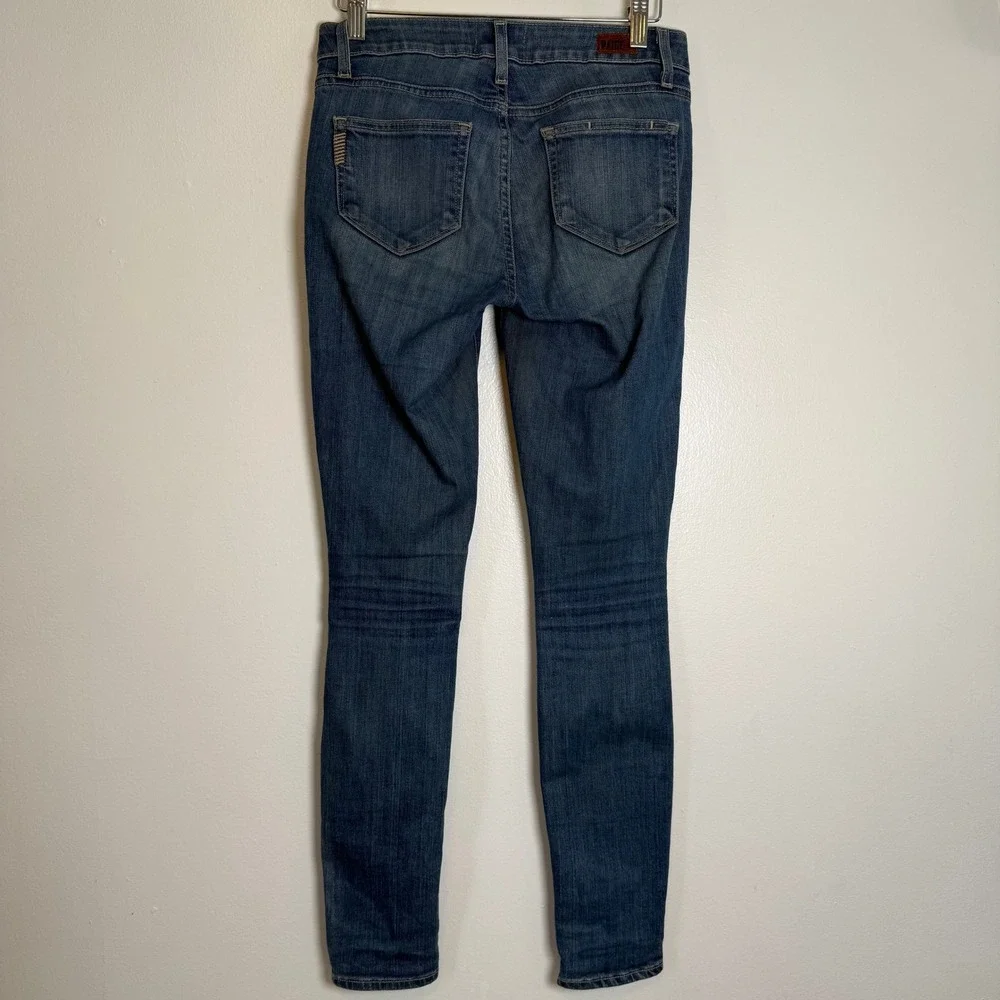 PAIGE Verdugo Ultra Skinny Jeans Medium Wash Ripped Knees Size 26